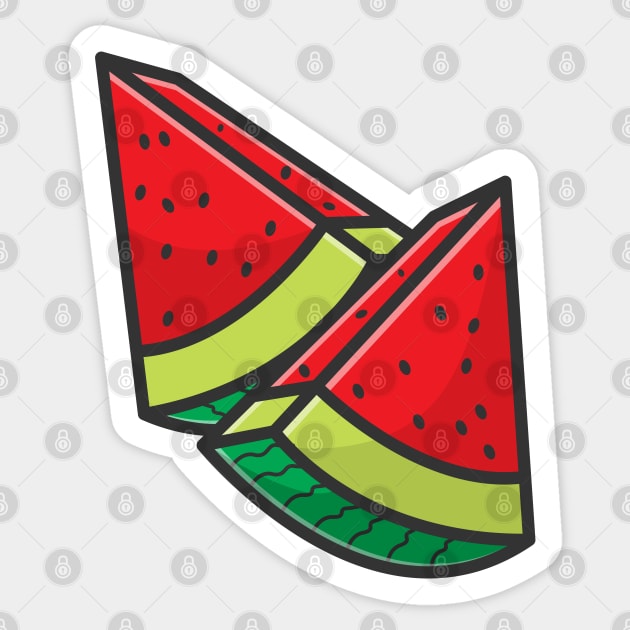 watermelon Sticker by fflat hds